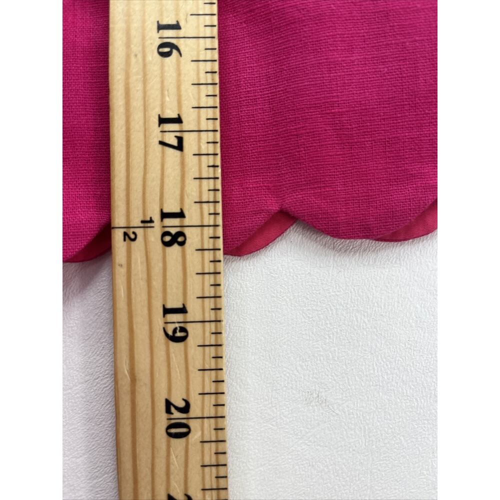 J. Crew Women's Size 0 Scalloped Linen Cotton Pink Elastic Waist Skirt NWT - Picture 9 of 12